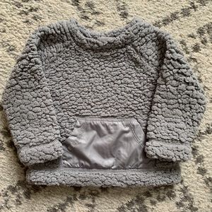 Baby Gray Sherpa Sweater - size 6/12m - Old Navy